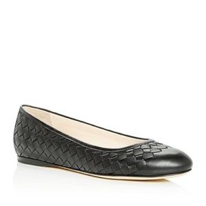 BNWT BOTTEGA VENETA BLACK WOVEN BALLET FLATS 35.5